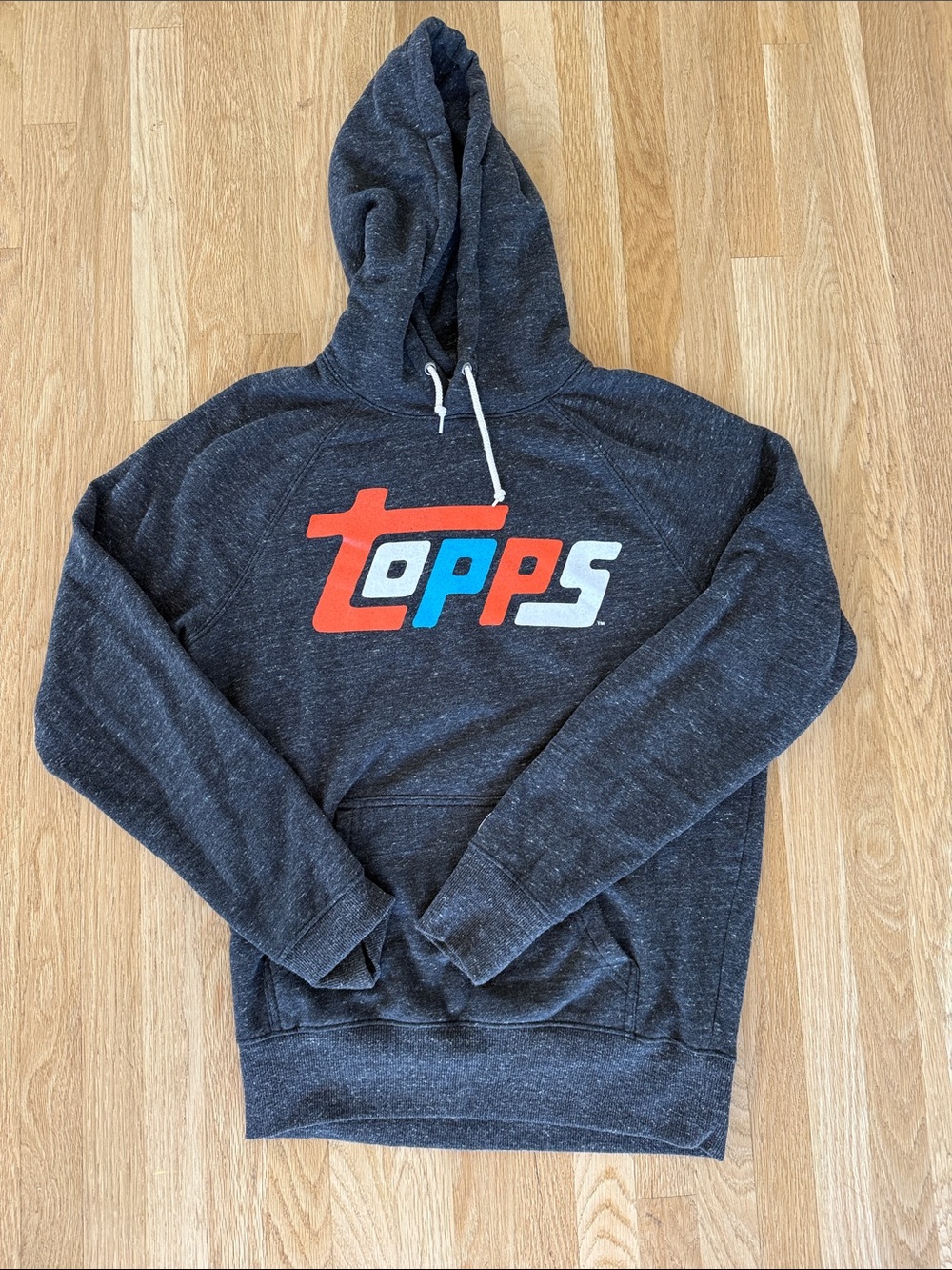 Topps Charcoal Crewneck Sweatshirt with Red, Blue and White Logo